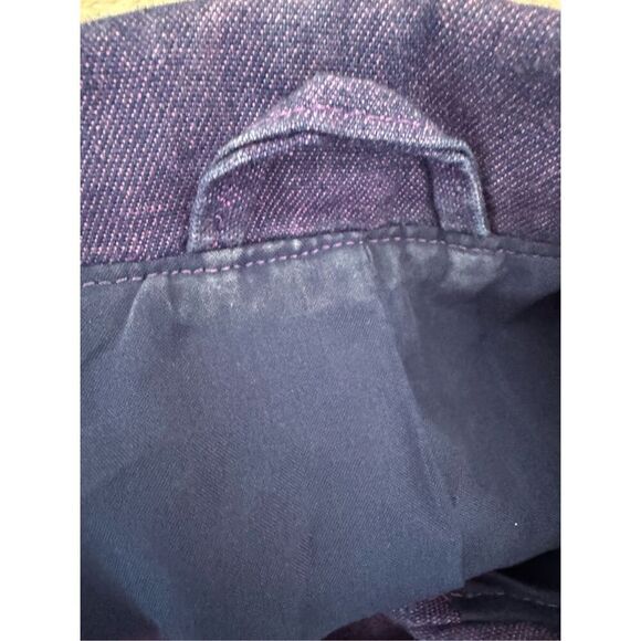 Purple metallic women’s vintage 90s button up blazer pleated midi skirt set M - Picture 7 of 8